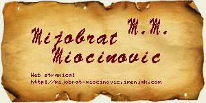 Mijobrat Miočinović vizit kartica